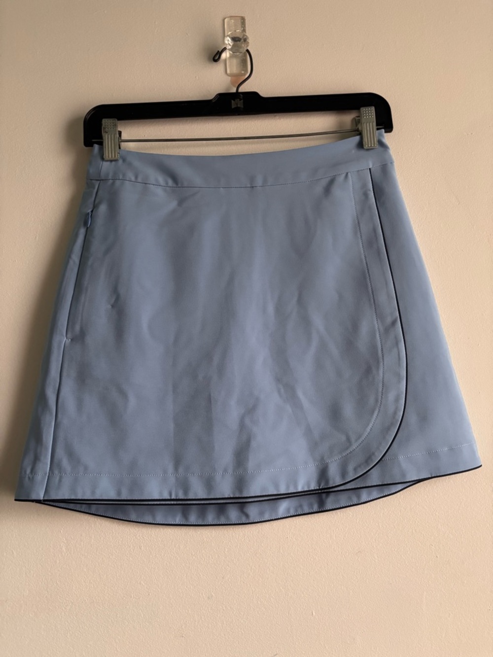 G/FORE Light Blue Wrap-Style Mini Skirt